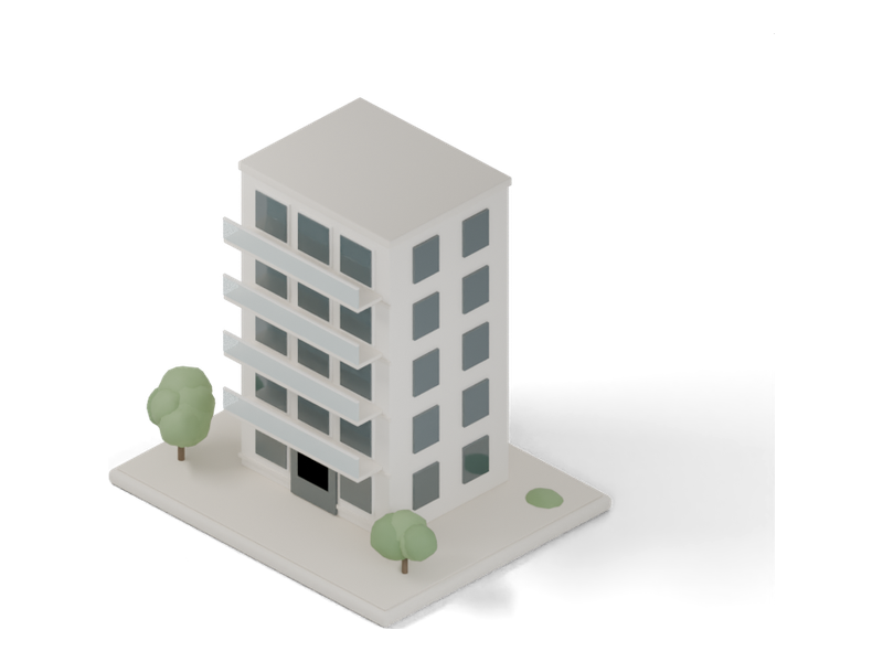 Immeuble résidentiel avec balcons