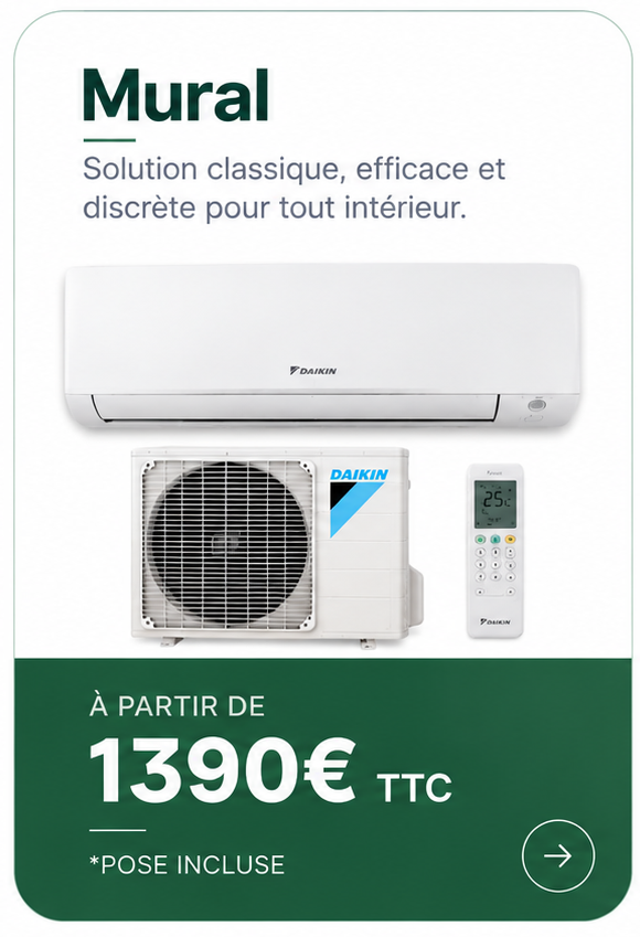 Mural : solution classique, efficace et discrète pour tout intérieur. À partir de 1390 € TTC, pose incluse.